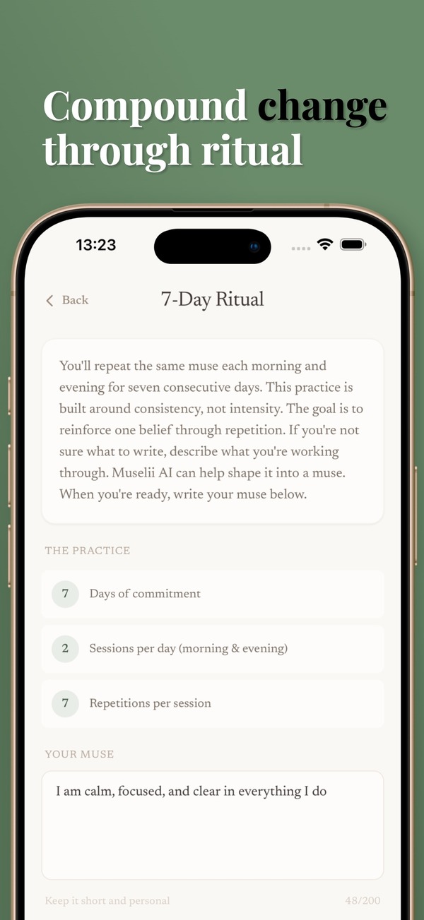 Compound change through ritual